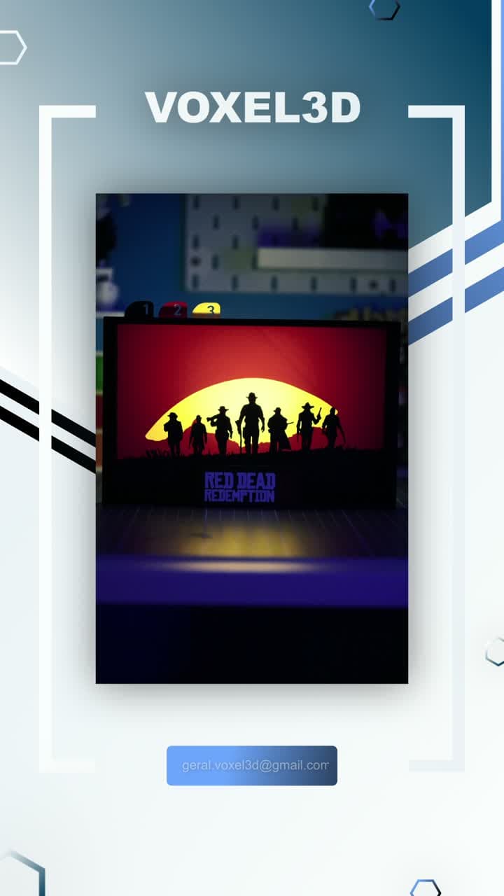 Red Dead Redemption Lithophane Light Box